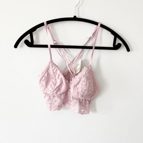 ✨ NWT Lilac Floral Lace Bralette | aerie - Picture 1 of 4